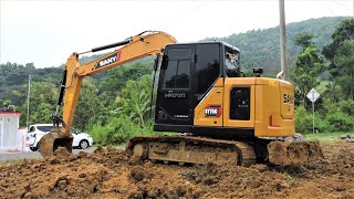 2023 New SANY SY75C Mini Excavator Cutting Top Soil