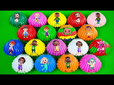 Seashell In The Beach: Finding Cocomelon, Pinkfong SLIME with CLAY Coloring! Satisfying ASMR Videos