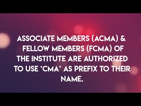 Unauthorized use of the prefix ‘CMA’ by Students/Non-members