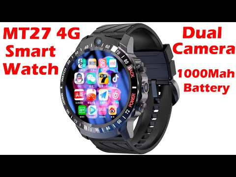 MT27 4G Android 8.1 Smart Watch Dual Camera WiFi GPS IP67 Waterproof 1000Mah Battery Life 128GB ROM