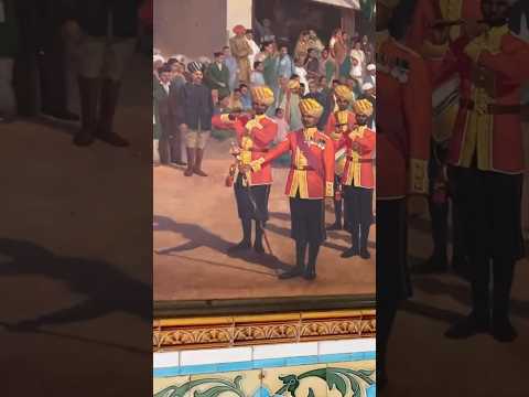 Real-Life Infantry Paintings inside the Mysore Palace in Karnataka, capture real people and events!