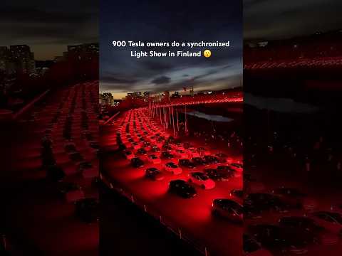 Huge Tesla Light Show in Finland