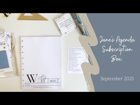 Janes Agenda September 2021 Subscription Box #janesagenda #plannerbox