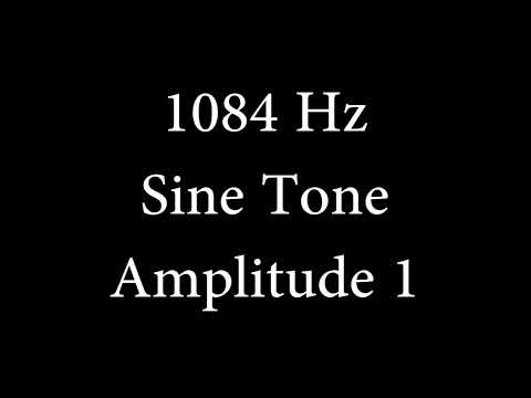 1084 Hz Sine Tone Amplitude 1