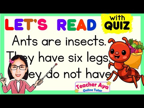 PRACTICE READING | LEARN TO READ |English Reading Lesson with QUIZ | Teacher Aya