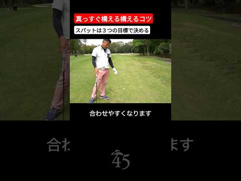 コースでも目標に真っすぐ構えるスパットの取り方 #片山晋呉 #golf #ゴルフ #shorts