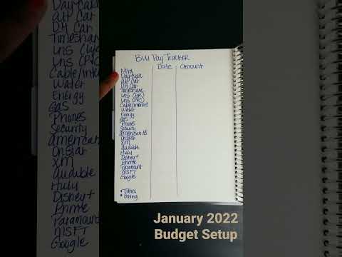 January 2022 Budget Setup| Erin Condren Planner| #budgetplanner #planwithme