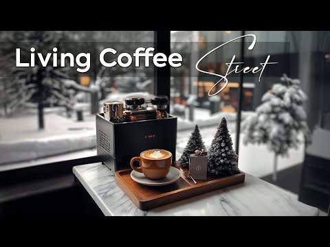 Living Coffee Street ~ Brewing Jazz in Snowy City Streets for Cozy Winter Relaxation🪔☕