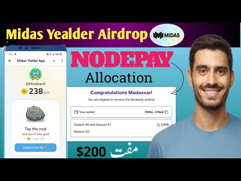 Midas telegram airdrop | midas Yealder Airdrop | nodepay allocation check🔥