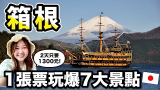 1張票玩爆箱根7大景點！新宿出發2日遊交通費只要1300元✨｜箱根繡球花自由行ep.1｜蘆之湖海賊船、大涌谷黑蛋、箱根雕刻之森、強羅夜間繡球花電車點燈、箱根周遊券｜日本有個U1