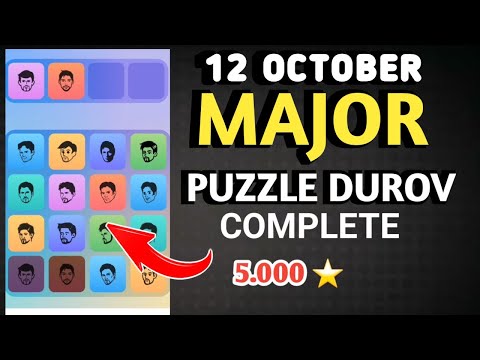 MAJOR PUZZLE DUROV SOLVED TODAY 12 OCTOBER | MAJOR DAILY COMBO CARD 12 OCTOBER | MAJOR PUZZLE DUROV