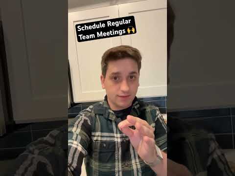 Workflow Tip: Schedule regular meetings with your team