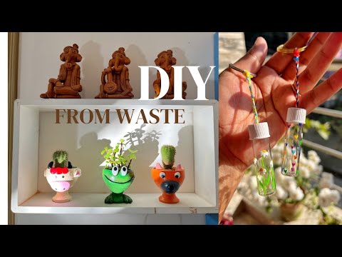 Easy DIY from Waste | Cute Planter from earthen pot | DIY Keychain