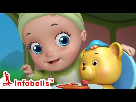 ಬೇಬಿ ಆಹಾರವನ್ನು ವ್ಯರ್ಥ ಮಾಡಬೇಡಿ - Playing with Doll | Kannada Rhymes & Good Habit Song | Infobells