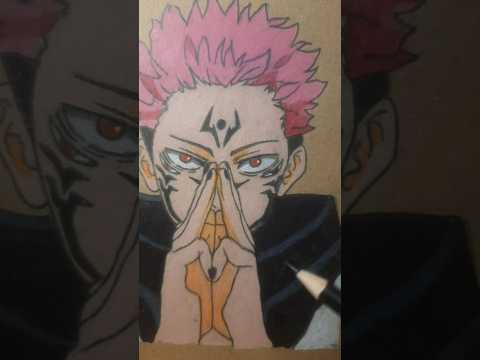 Jujutsu Kaisen Draw Sukuna End #shorts #jujutsukaisen #animedrawing #sukuna #anime #gojo #jjk