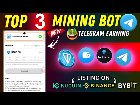 Top 3 Crypto Mining BOT In 2024 #telegrambot  Best Telegram Tap-To-Mine Bot | Best TAP 2 EARN MONEY