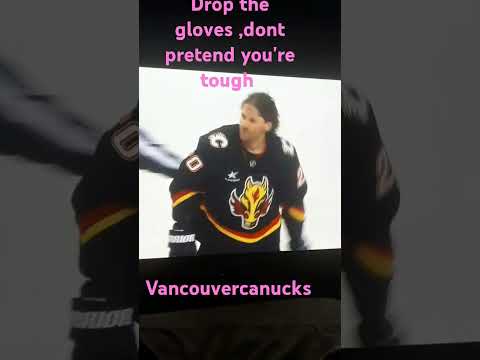 Vancouver Canucks vs drop the gloves guys geez #canucks #hockey #gocanucksgo #NHL #calgaryflames