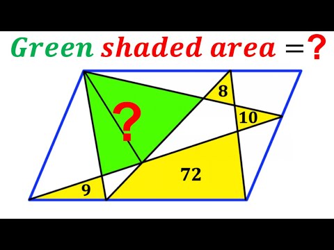 Can you find area of the Green shaded region? | (Parallelogram) | #math #maths | #geometry