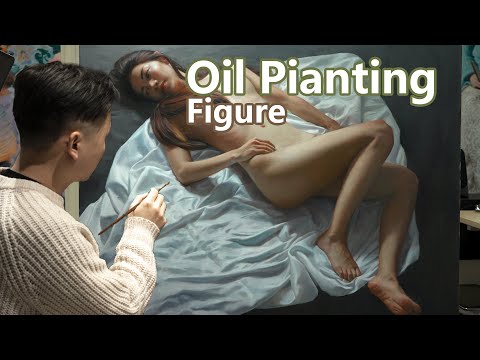 The whole process of human figure oil painting