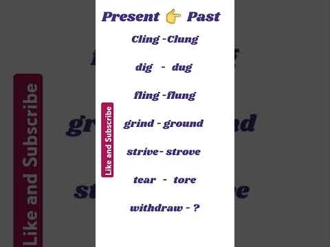 What is the past form of withdraw? #english #past #present #shortsvideo