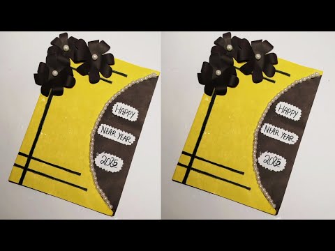 Easy and Beautiful New Year Card Making | Happy New Year Greeting Card 2025 | Handmade New Year Card