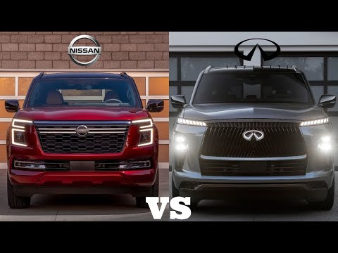 2025 Nissan Armada vs 2024 Infiniti QX80: Price, Tech & Capability Comparison!