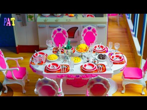 MINIATURE TABLE FOR BARBIE! DIY Miniature Dollhouse!