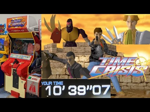 初代 タイムクライシス　Time Crisis ノーダメージクリア no damage 10分39秒 10m39s 範囲が小さい早撃ち精密射撃ゲー