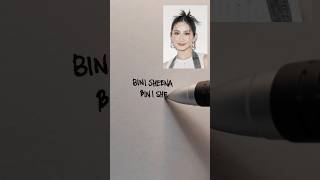 BINI SHEENA DRAWING BY WRITING NAMES #shorts #bini #drawing