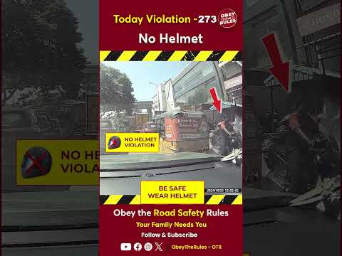 TODAY VIOLATION-273 Guard your ride with the safety of a helmet #chennaitrafficpolice #obeytherules