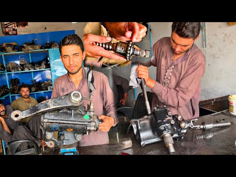 Hino Fm1j STEERING GEARBOX Rebuild- How to Repair gear box||