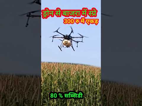 ड्रोन से स्प्रे // drone se spray // ड्रोन से खेतों में स्प्रे // how drone work in agriculture