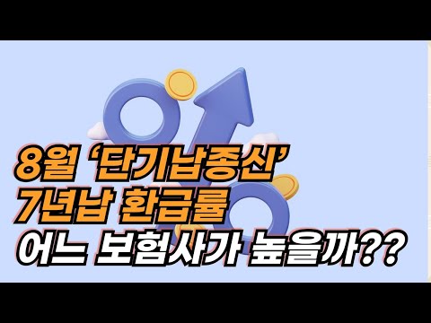 8월 ‘단기납종신보험’ 7년납 환급률 어느 보험사가 높을까