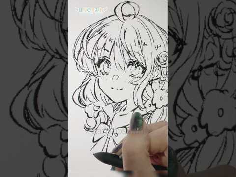 【クリスタ】🌼下書きなしでふわふわした子を描くメイキング🎨🦜#Shorts #speedpaint  #illustration