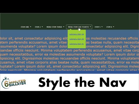 Style a Horizontal Navigation Menu with Drop-down Sub-menus
