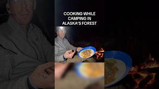 Cooking while camping in Alaska’s forest (​⁠@OutdoorBoys) #camping #cooking #outdoors