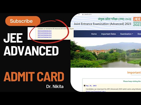 JEE Advanced Admit Card JEE 2023 | JEE Advanced 2023 Admit Card Released