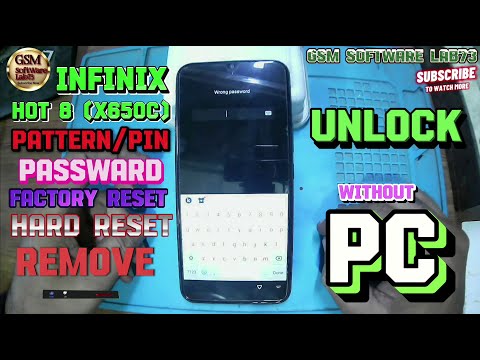 infinix Hot 8 X650C Hard Reset|Factory Reset| Without PC|Infinix hot 8 X650C Ka Lock Kaise Tode