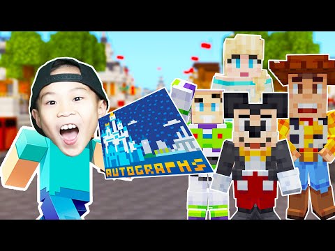 Can Kaven Find all the Missing Disney Autographs in Minecraft!