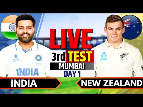 India vs New Zealand, 3rd Test, Day 1 | IND vs NZ Live Match Today | Live Cricket Match Today