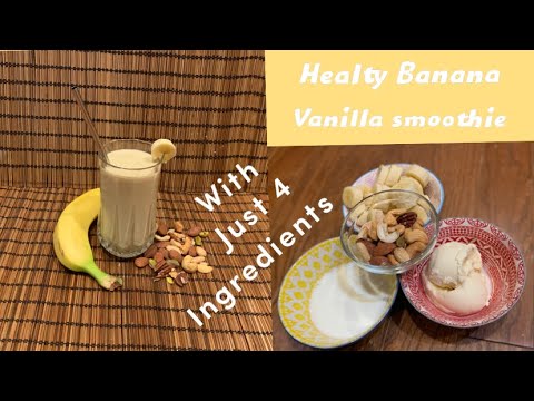 #smoothie || Tasty and Healthy Nuts Banana Milk Smoothie || డ్రై ఫ్రూట్  వెనిలా స్మూతీ