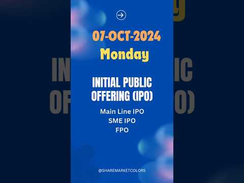 Current IPO: 07-Oct-2024 #ipo #initialpublicoffering #nse #bse #sme #smeipo #primarymarket #fbo