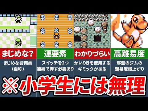 初代ポケモンの小学生時代には難しすぎた要素TOP7【初代ポケモン 赤緑】【ゆっくり解説】