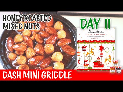 Day 11 Bonne Maman Advent Calendar 2022 🎄 Honey Roasted Mixed Nuts 🍯 Dash Mini Griddle