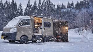 [2024 Compilation] It started with car camping in a snowstorm. | Winter camping Relaxing ASMR