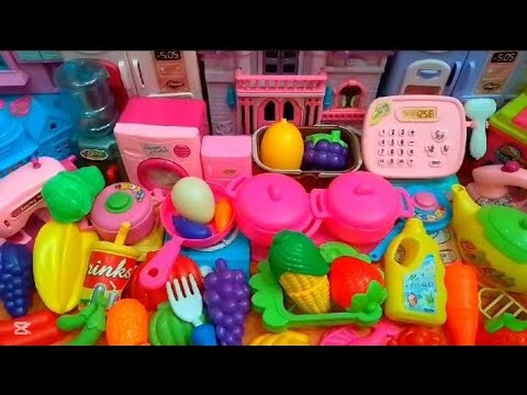 5:27 min satisfying unboxing | Hello kitty miniature dream house kitchen set | #asmr 🌈