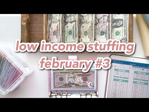 cash envelope stuffing | february #3 | low / variable income budget | sinking funds