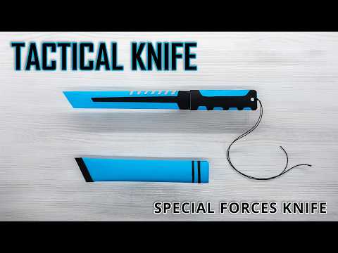 How to Make a Realistic TACTICAL KNIFE - Easy Origami Tutorial with Sheath