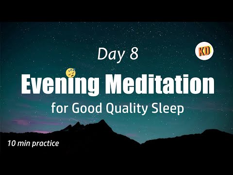 Day 8💤Evening💤Meditation Challenge for 😴Good Quality Sleep😴 10 min before sleep