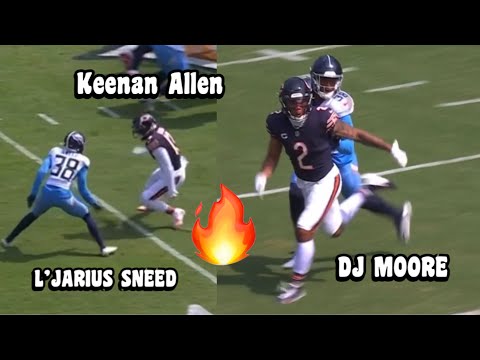 L’Jarius Sneed Vs DJ Moore & Keenan Allen 😳 (WR Vs CB) Titans Vs Bears 2024 highlights